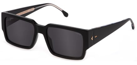 Lozza SL4317 0700 Nero Lucido Sunglasses Man Acetate, Square, 56