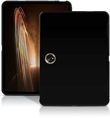 GMUJIAO Funda Compatible con OPPO Pad 2/OnePlus Pad 11.6inch,Funda Protectora Ligera a Prueba de Golpes de TPU de Cuero Suave de Silicona-Negro
