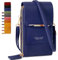 Lakpopya Handytasche zum Umhängen Damen aus PU Leder, Multifunktionale Kleine Handytasche Damen mit Geldbörse zum Umhängen, Handy Umhängetasche Damen für unter 6,9 Handy (marineblau)