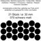 Aufkleber Etiketten Klebepunkte aus Folie 21 Stück schwarz matt rund 30 mm selbstklebend farbig wetterfest Decal Markierungen Organisieren DIY basteln verzieren Modellbau Scrapbooking