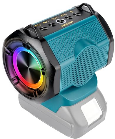 Portable Wireless Speaker for Makita 18V LXT Battery, Wireless Small Speaker for Construction Sites, Home and Parties (Battery Not Included)