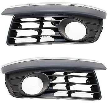LUISAS Nebelscheinwerfer Gitter für VW Jetta V MK5 2006 2007 2008 2009 2010-1K0853665A 1K0853666A,Vorne Links Rechts Unteren Stoßstange Nebelscheinwerfer Grill Abdeckung Trim