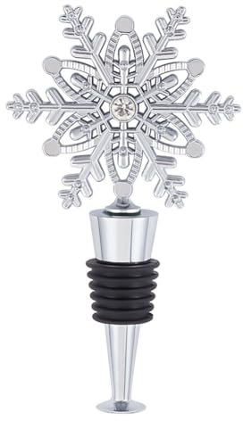 GORGECFAFT Tapón de Vino Copo de Nieve Tapón de Botella de Vino Botella de Vino de Aleación Tapones de Vino Decorativos Bebidas de Vino Tapones de Botella de Cerveza para Fiesta de Navidad Boda
