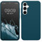 kwmobile Cover per Samsung Galaxy A35 Custodia - Back Case per Smartphone in Silicone TPU - Protezione Gommata - petrolio matt