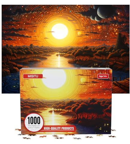 MISITU Mini Puzzle 1000 StüCke FüR Erwachsene - Sonnentotem - Herausfordernder 1000 StüCk Puzzle (38x26 cm)
