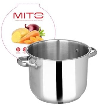 KASANOVA Pentola 22 cm in acciaio inox Mito argento cottura
