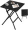 eSituro Klapptisch, Gartentisch Balkontisch wetterfest, Outdoor Beistelltisch klappbar, Kleiner Tisch für Balkon Terrasse Garten, 62x62 cm, 50 kg belastbar, Schwarz