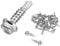 JXPXJMY 90 piezas de acero inoxidable 410 externa hexagonal tornillos de cabeza hueca, M4.2 tipo de cabeza hexagonal arandela, 4 tamaños, para todo tipo de muebles de madera, productos de metal