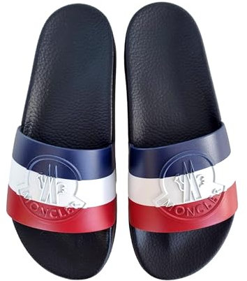 Moncler Herren-Sandalen aus Gummi BASILE schwarz, Schwarz , 44 EU