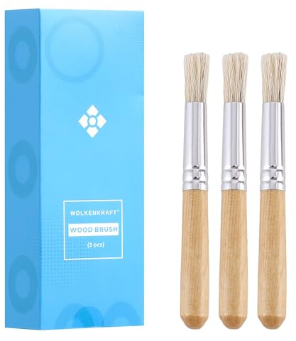 WOLKENKRAFT Ökologische Reinigungsbürsten aus Holz und Naturhaar | Set mit 3 Stück | Einfach und praktisch in der Handhabung | Hochwertiges Original-Zubehör für alle Vaporizer