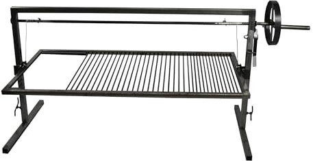 Parrilla de hierro estilo argentino Santa María, tamaño: 100 x 50 cm (40 x 20 pulgadas) (parrilla Santa Maria estilo argentino + plancha de hierro)