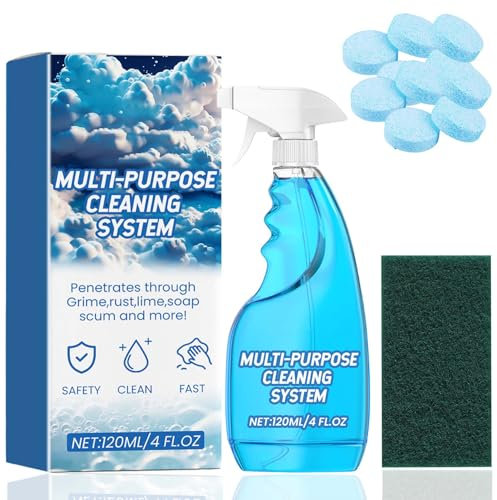 Splash Spray Tablets & Spray Bottle Oven Cleaner, Splash Foam Spray All Purpose Cleaner - Bottle and 10x Cleaning Tablets, Cleaning Tablets Are Easy and Safe to Use (1pc)