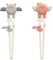 Siliget Kids Training Chopsticks, 2 Pairs Right-Handed, Little Devil & Angel Design for Beginners, Toddlers - Learning Practice Utensils, Tweezer Tongs Food Clips