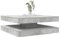 WKIEQACO Tische, Akzenttische, Couchtische, Couchtisch, 360 Grad drehbar, Betongrau, 90 x 90 x 34,5 cm