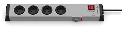 EHMANN 0220x00042305 Personenschutz-Steckdosenleiste 4-Fach mit integriertem FI-Schalter 10mA, 5 m Zuleitung