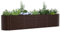 vidaXL garden planter - galvanised steel raised bed - brown oval - 400x80x81cm - outdoor use - modern design - durable metal construction - easy maintenance