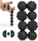 Magnetische Fidget Toys, 8 Stück Magnetkugeln Stressball Silikon Sensorik Spielzeug, Magnetische Anziehungskraft Stress Bälle mit Silikonhülle, Sensory Toy, Anti-Stress Fidget Toys für Angst (Schwarz)