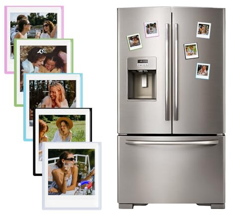 HIYQIN 15er-Pack Magnetische Bilderrahmen für Instax Square Film, 3x3,5 Bilderrahmen Kühlschrank Fotodisplay passend für Fujifilm Instax Square SQ1/SQ20/SQ40/SQ10/SQ6/SP-3 - Bunt