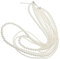 Healvian lunghe collane da donna Collana per ufficio Collana di perle finta collana di perline bianche Collana principessa collane con ciondolo da donna collana grossa perla Beige