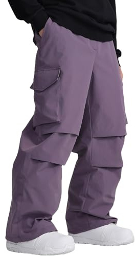 ALSOGO Herren Damen Skihosen Baggy Snowboardhose Isoliert Oversize Schneehose Skihose für Outdoor- Wasserdicht Winddicht Atmungsaktiv