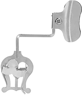 Silberner Saxophon-Notenhalter aus Eisen, tragbarer Metallblech-Klemmhalter für Lyra-Musikinstrumente für Anfänger und Profis