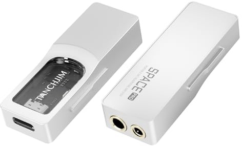 TANCHJIM SPACE PRO Gaming AMP, Portable USB DAC Support Mic&Virtual 5.1/7.1 | Dual DS43198, PCM32bit/768KHz, DSD256 High-Performance dongle DAC, Gaming Sound in PC/Mobile APP, 3.5/4.4mm Output Decoder