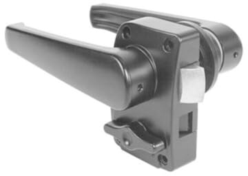 Getdoublerich Door Lock, Black for motorhome Bathroom Toilet Handle Lever Latch for RVs Yachts Caravan Marine, Privacy Security Hardware Mechanism