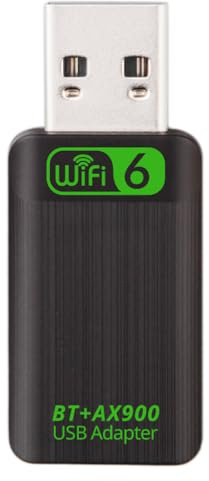 WiFi 6 AX900 USB Adapter + Bluetooth 5.3, 2-IN1, Dual Band 2.4GHz/5.8GHz Wireless Network Dongle, Win 11, Realtek RTL8851BU Chipset, Built-in Dual Antenna - IONZ | WiFi 6 AX900 USB Adapter + Bluetooth 5.3, Dual Band 2.4GHz/5.8GHz Wireless Dongle, Win 11, Realtek RTL8851BU,