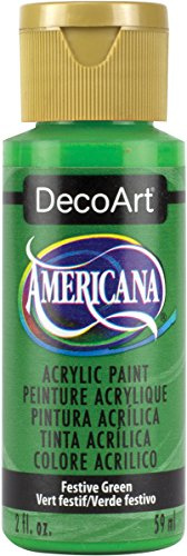 DecoArt Americana Acrylic Paint, 2-Ounce, Festive Green, By the Yard