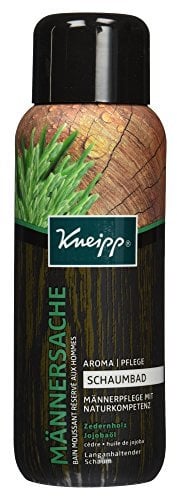 Kneipp MEN Aroma-Pflegeschaumbad Männersache - Mit natürlichem ätherischem Zedernholzöl & pflegendem Jojobaöl - ohne Mikroplastik – 400ml