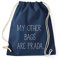 My Other Bags Are Prada Gym Bag Turnbeutel Rucksack Sport Hipster Style in 8 Farben, Farbe:Dunkelblau