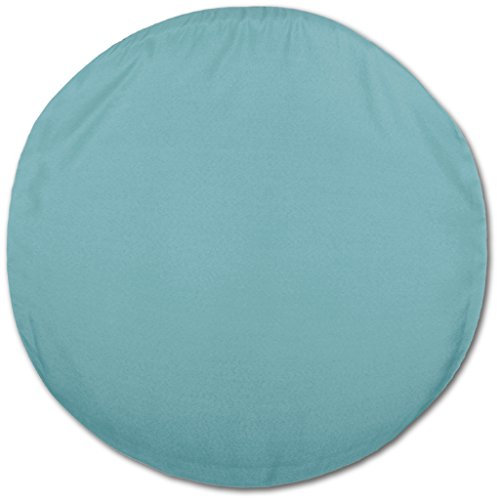 Funda de cojín de microfibra, poliéster, türkis - pfauenblau, 40cm rund