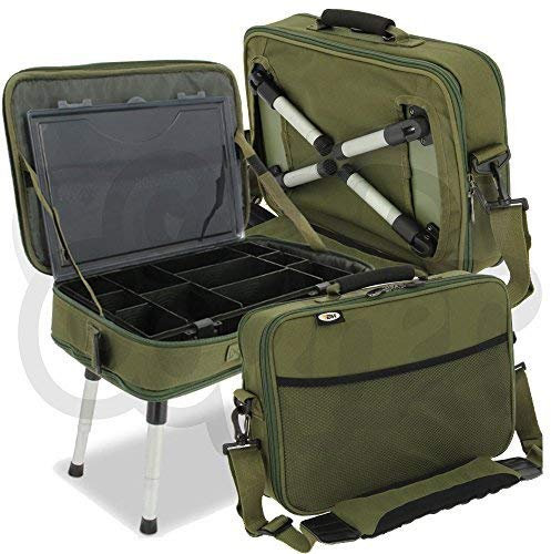 NGT Carp Fishing Deluxe Anglers Box Case Tackle & Bait Storage System with Legs