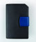 HelfRecht Ringbuch Planer Plus E aus Leder/Personal Organizer/Kalender bis Dez. 2024 /Handy-Tasche - schwarz - Lasche blau