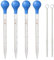 Glas Pipette Dropper 10ml Tropfpipette Flüssigkeiten Messpipette mit Gummi-pipettierball x 4 + Reinigungsbürste x2