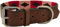 Handgefertigtes Hundehalsband aus Leder, bestickt, Pink Polo Argentinien, argentinischer Stil, Südamerika-Stich