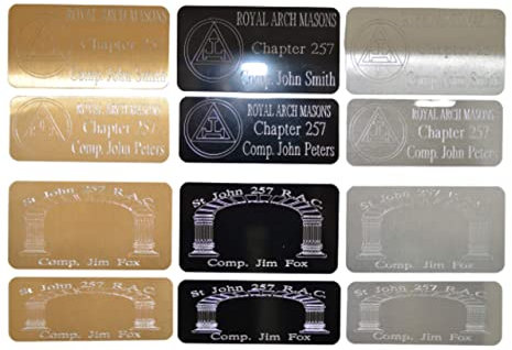 MASONIC ROYAL ARCH BRIEFCASE ID NAME PLATE PERSONALISED GIFT SIGN ENGRAVED FREE