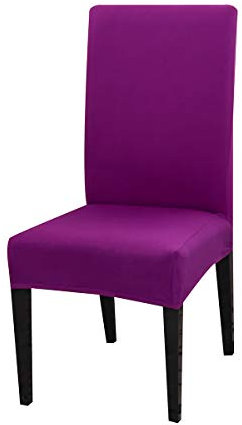 WINS Stuhlhussen stuhlbezug Stretch stuhlüberwurf stuhlhussen für Hochzeit stuhlbezug sitzfläche stuhlbezüge Stuhlhussen 4er/ 6er Set Süßigkeit lila