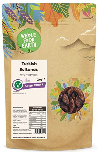 Wholefood Earth Turkish Sultanas 2 kg | GMO Free