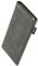 fitBAG Classic Grau Handytasche für Apple iPhone 12 / iPhone 12 Pro/iPhone 13 / iPhone 13 Pro Tasche aus original Alcantara mit Microfaserinnenfutter | Hülle mit Reinigungsfunktion | Made in Germany