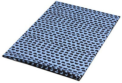 1buy3 Jersey Stoff Gemustert zum nähen | 92% Baumwolle, 8% Elasthan | Kinderstoff | Baumwolljersey | Muster: Half dots blau | 100cm x 160cm | Grundpreis je m² = €8,43