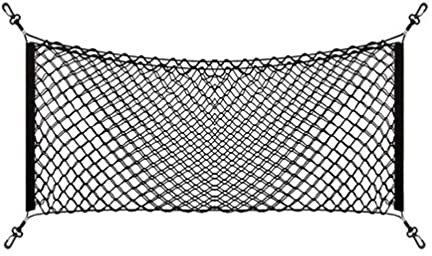 VERK Group Red para Maletero de Coche, Red de separación, Red de Cobertura, 120 x 55 cm, 4 Ganchos, Color Negro