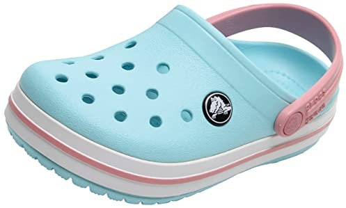Crocs Crocband Clog K, Zoccoli Unisex - Bambini e ragazzi, Ice Blue White, 29/30 EU