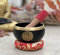 Tibetische Blume des Lebens Klangschalen-Set ~ für Meditation, Yoga, spirituelle Heilung und Achtsamkeit ~ Medium (Schwarz)