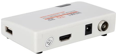 HDMI-HF-Modulator HDMI-zu-HF-Koaxialkonverter Koax-Adapter 1080P-Analog-TV-Sender für DVD-Spielkonsolen-Set-Top-Box(EU-STECKER)