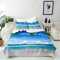 ANHOPE Beach Duvet Cover Set Soft Comforter Cover Tropical Ocean Palm Tree Print Pattern 3 Piece Bedding Set with Pillowcase All Season Quilt Cover with Zipper for Kids Adults King Size