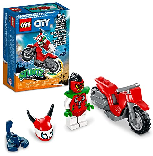 LEGO City Reckless Scorpion Stunt Bike 60332 Building Toy Set; Flywheel-Powered Bike for Boys, Girls, and Kids Ages 5+ (15 Pieces)