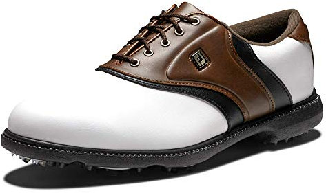 FootJoy Zapatos de golf para hombre 41 EU, Blanco/Marr n, 43 EU