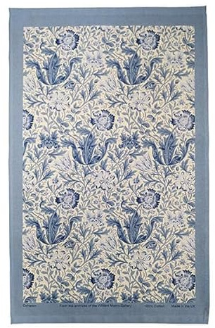 William Morris Blue Compton Cotton Tea Towel