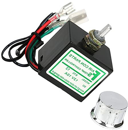 Kripyery Controlador de termostato de CA Accesorios para automóviles sólidos Air acondicionador de Aire Interruptor de termostato electrónico 12V